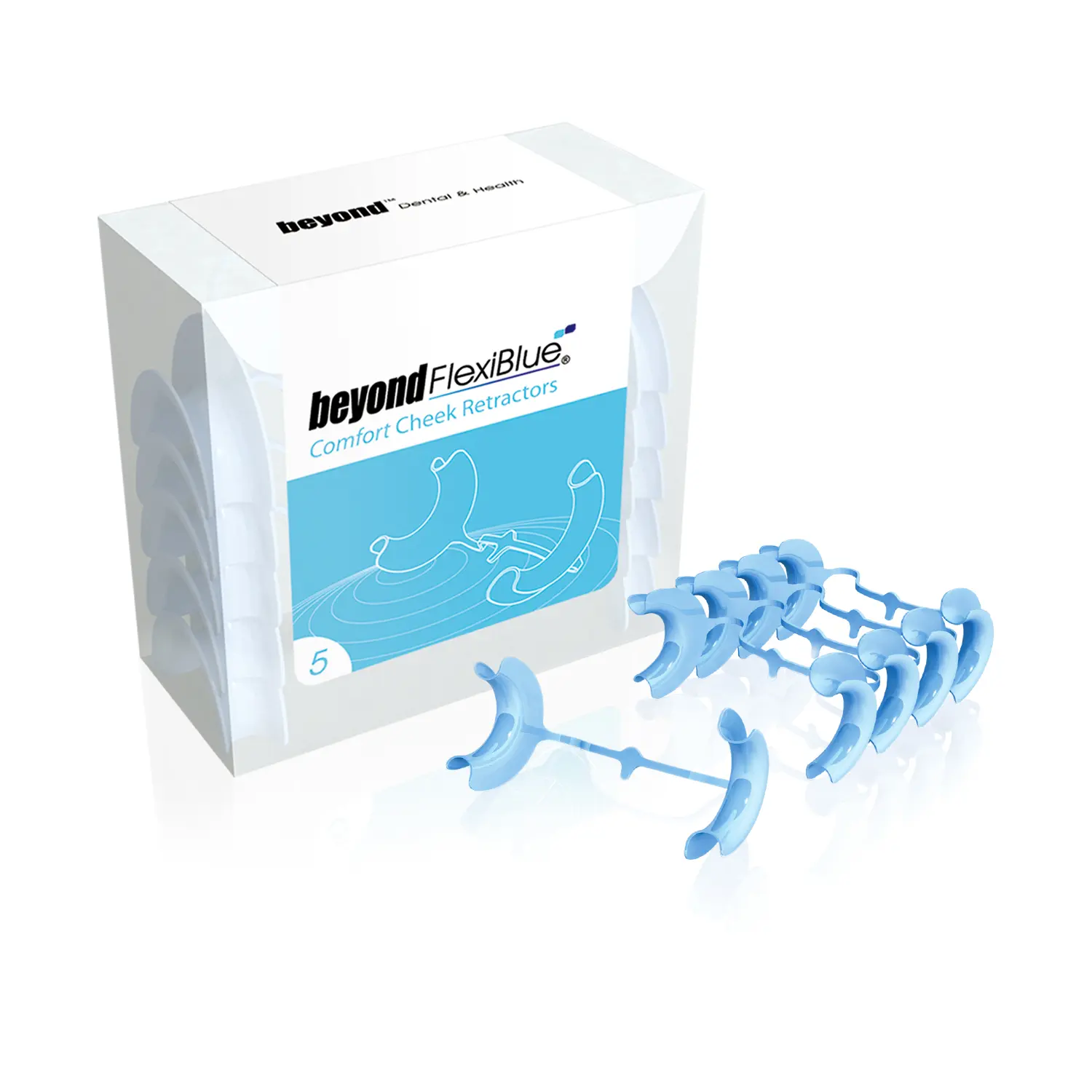 „FLEXIBLUE Comfort“ skruostų retraktoriai 5 vnt